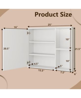 Bathroom Medicine Cabinet with Single Mirror Door