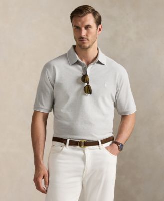 Men's Big & Tall Stretch Oxford Mesh Polo Shirt