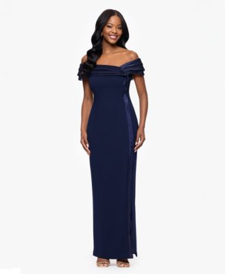 Betsy & Adam - Women's Organza Off-The-Shoulder Dress