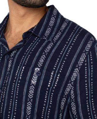 Men's Printed Short-Sleeve Button Shirt