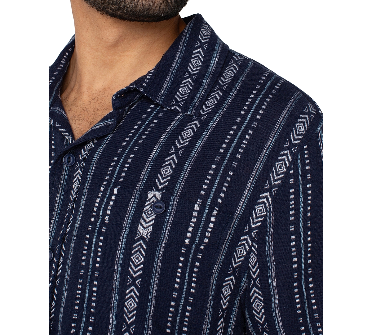 Liverpool Los Angeles Short Sleeve Linen Blend Button-up Shirt In Blue