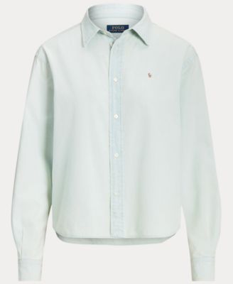 Women's Cropped Boxy Chambray Shirt