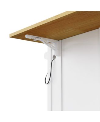 Rolling Kitchen Island Cart with Drop Leaf & Storage