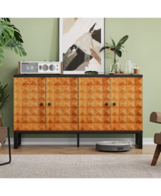 Geometric Patterned Storage Cabinet