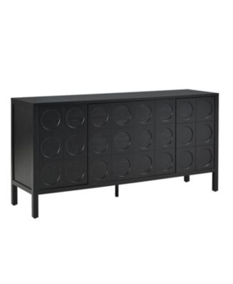 Geometric Circle Door Cabinet - Black