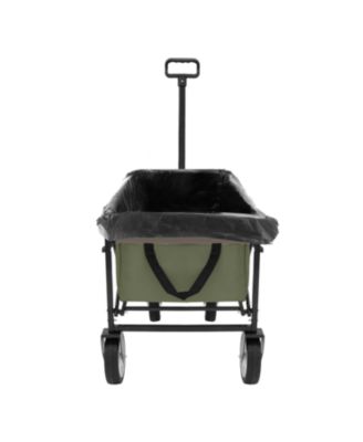 Collapsible Utility Wagon Cart with Liners - Green
