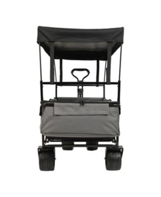 Collapsible Wagon with Canopy & All-Terrain Wheels