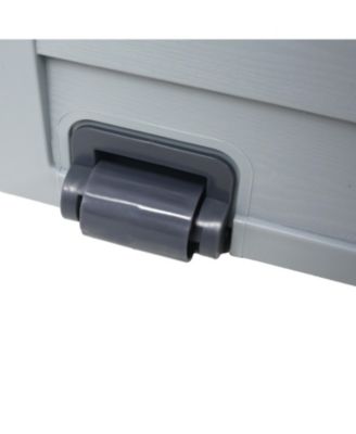 75 Gallon Resin Deck Box - Outdoor Storage with Wheels