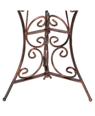 Indoor/Outdoor Decorative Steel Scroll Gazing Ball Stand for 10" or 12" Outdoor Garden Gazing Globes - 11" H