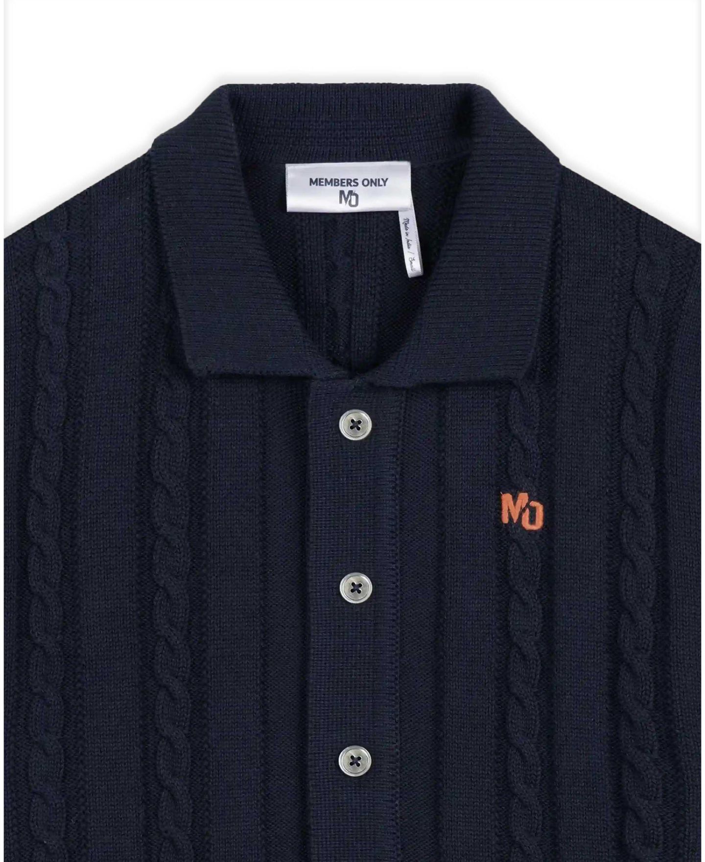 Мужской свитер Members Only JC Polo Cable Knit, цвет: Тёмно-синий — фото 7
