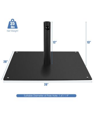 20 Inches Patio Umbrella Base with 4 Adjustable Footpads