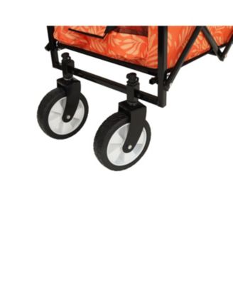 Collapsible Wagon Cart - 225lb Capacity, Orange Leaf