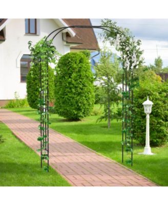 Outdoor Metal Garden Arch Trellis for Climbing Plants Grape Vine Flower