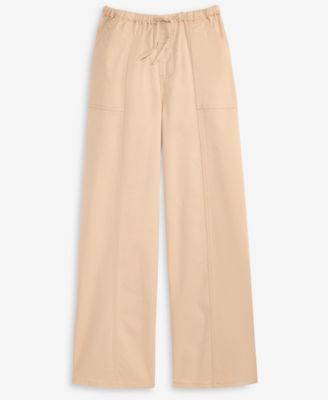 With Jules - Big Girls Cotton-Blend Baggy Wide-Leg Pants