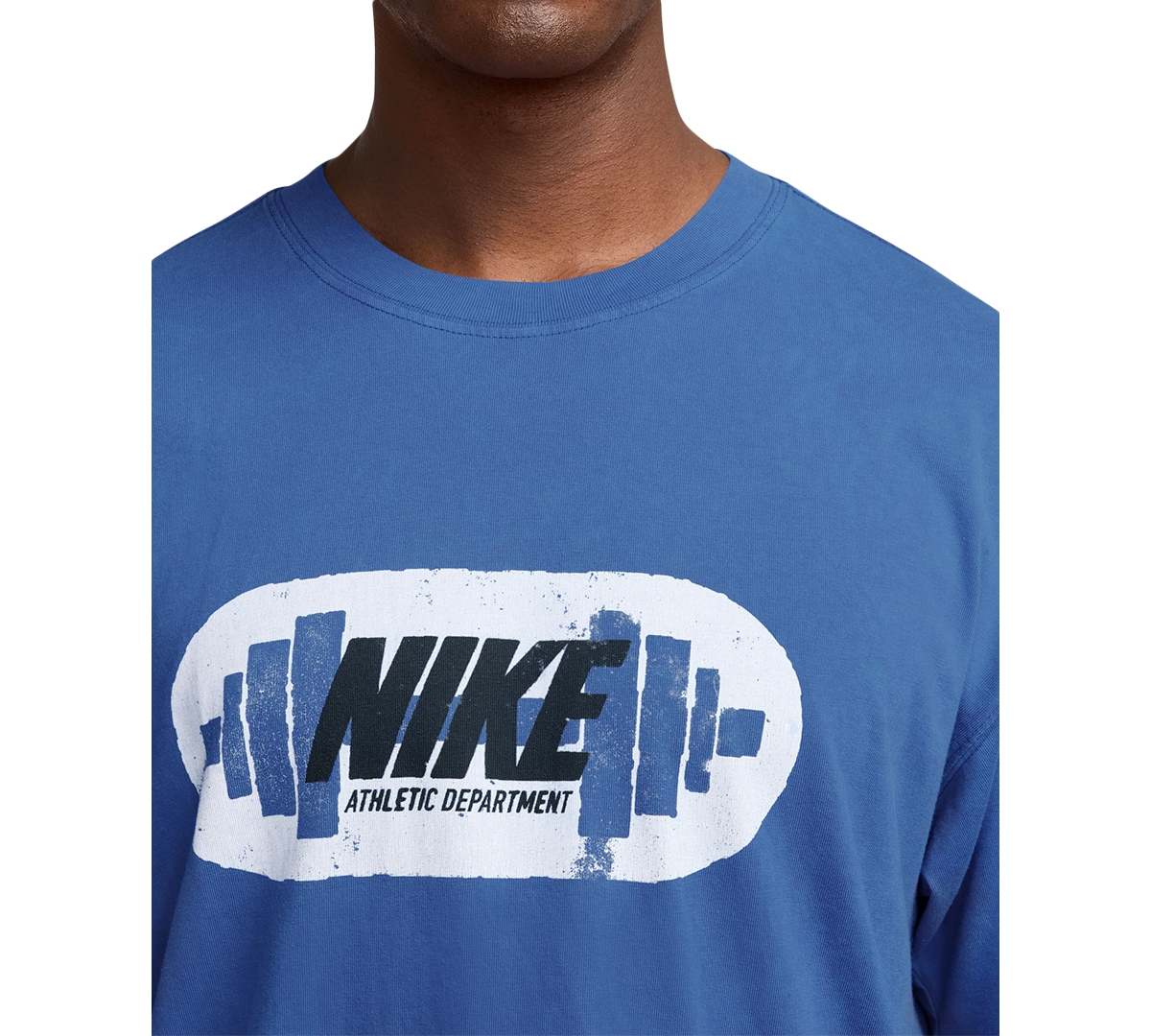 Nike Men's Max90 Relaxed Fit Short Sleeve Logo Graphic Training T-shirt In Blue