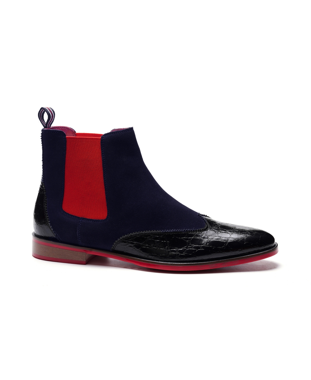 Carlos by Carlos Santana Men's Mantra Chelsea Boots - Blue Leather  Suede