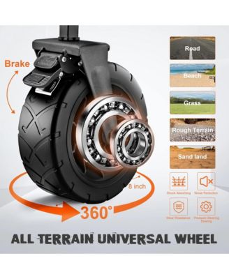 560lbs Heavy Duty Folding Garden Wagon Cart 155L Large Capacity Utility Foldable Beach Cart with All-Terrain Wheels