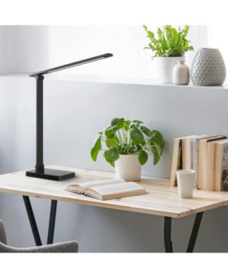 LED Desk Lamp with 9.5W 750LM Metal Touch Control , 5 Color Modes 5 Brightness Level, Eye Caring  For Reading, Crafts, School Supplies, White