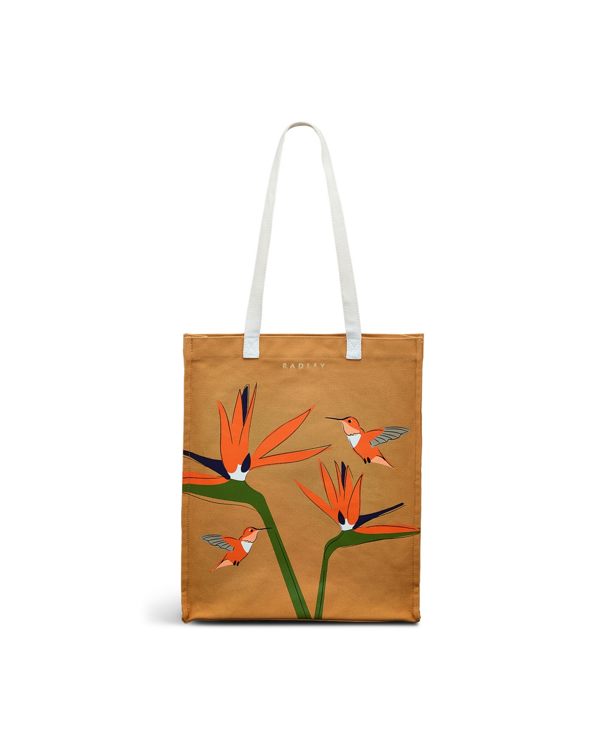 Birds of Paradise Medium Open Top Tote Bag - Pecan