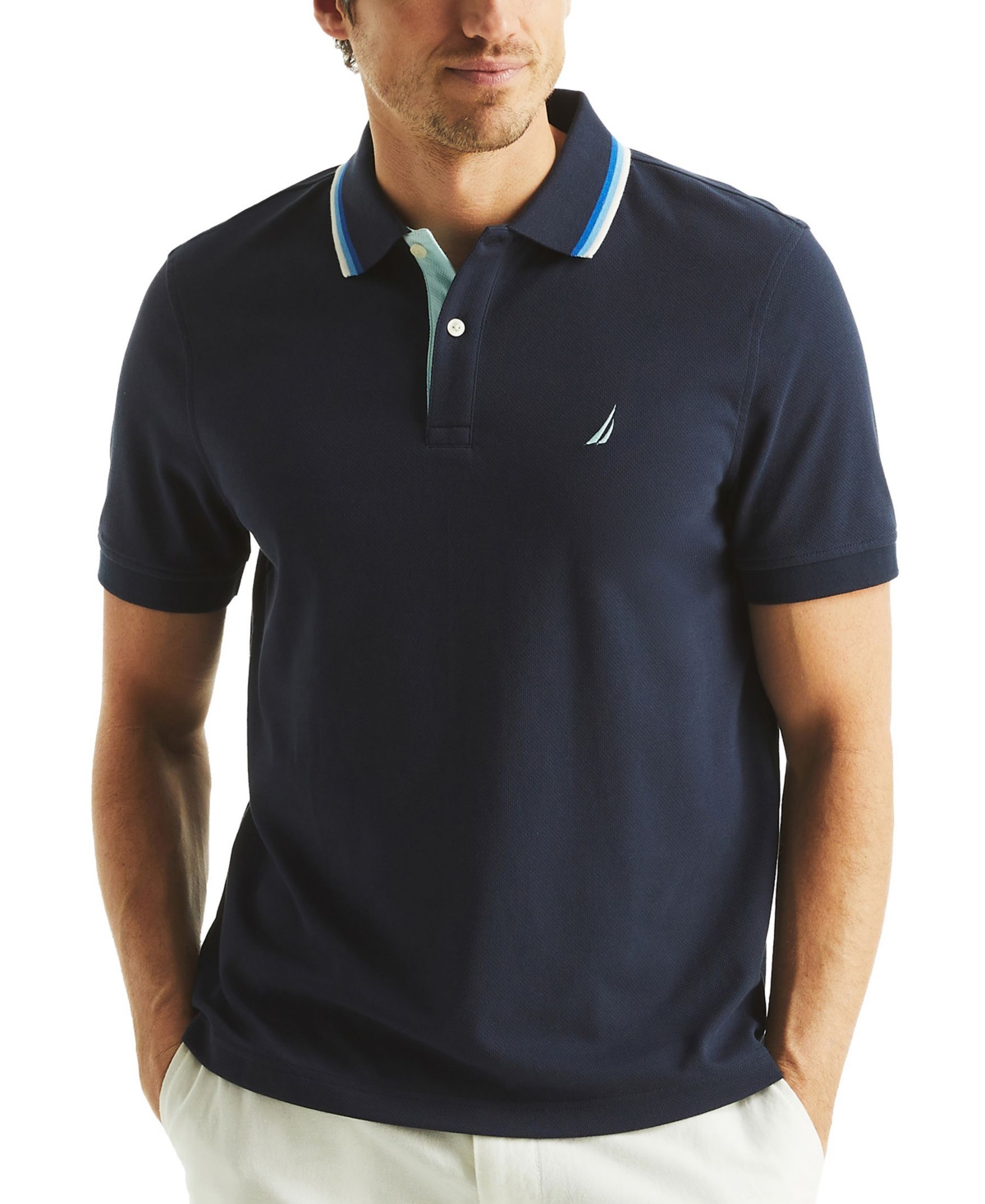 Men's Textured Polo Shirt - Sunshine