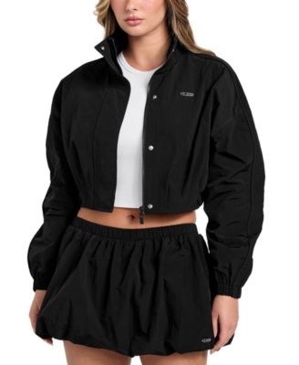 GUESS - Women's Nina Zip-Front Crop Jacket