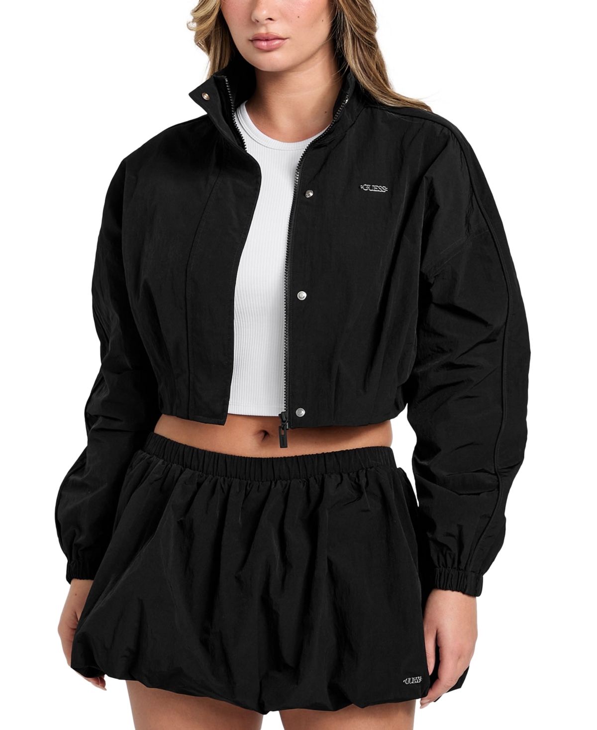 Women's Nina Zip-Front Crop Jacket - JET BLACK
