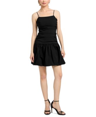 GUESS - Women's Felicity Bubble-Hem A-Line Mini Dress