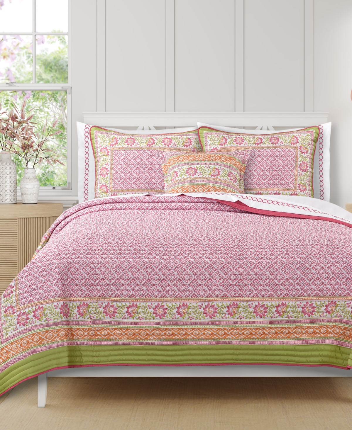 J By J Queen Bold Shiloh 3-pc. Quilt Set, Full/queen