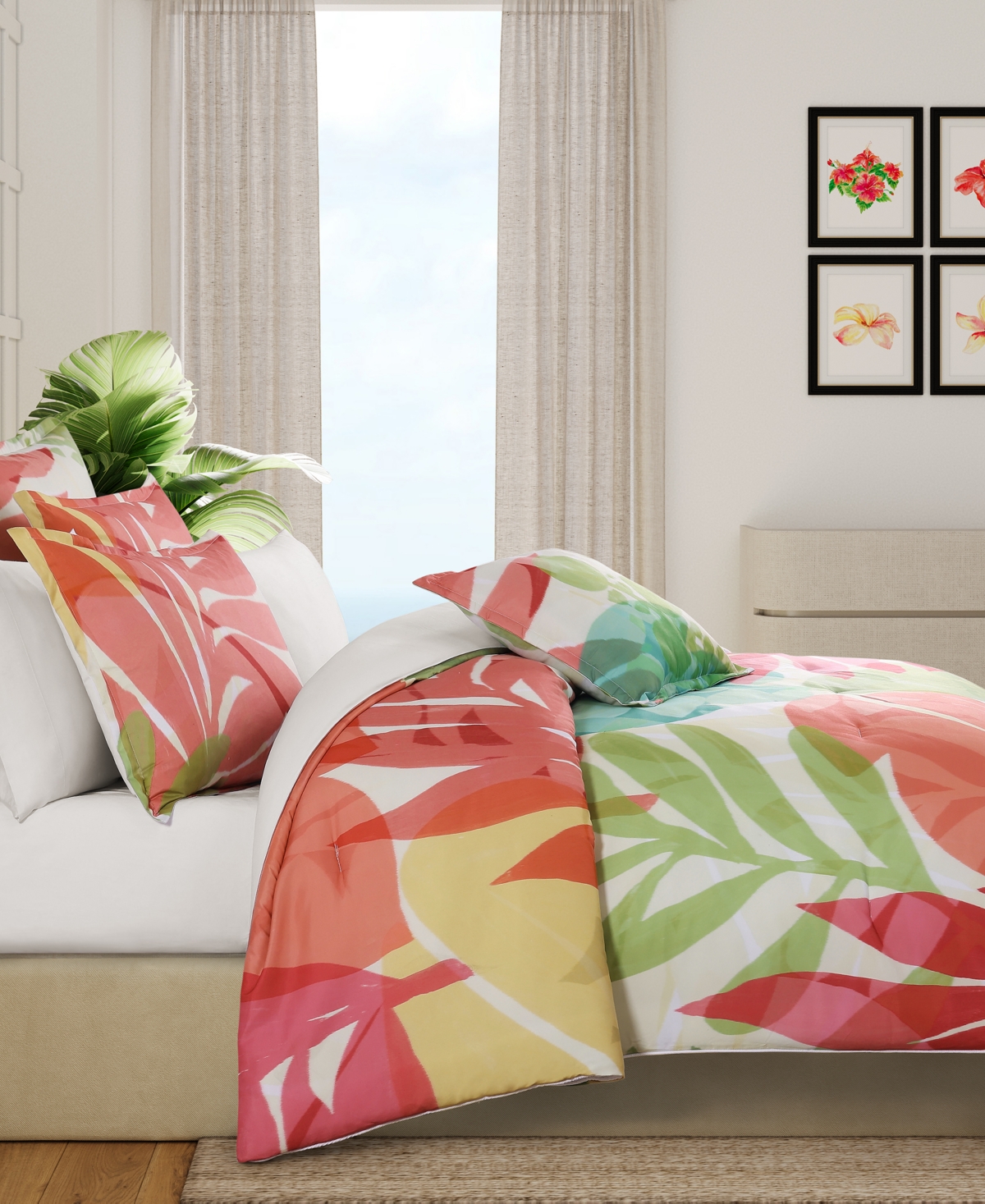 J By J Queen Bold Tiki 3-pc. Comforter Set, Full/queen
