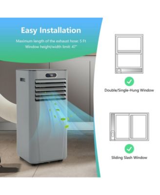 8000 BTU(Ashrae) 3-in-1 Portable Air Conditioner with Remote Control