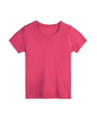Girls Fair Trade Organic Cotton Ribbed Scoop Neck Tee