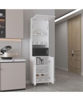 Maeser Kitchen Pantry, 3 Doors, 4 Legs, 5 Shelves