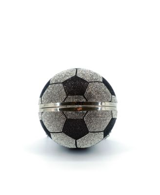 Striker Small Rhinestone Soccer Clutch Bag