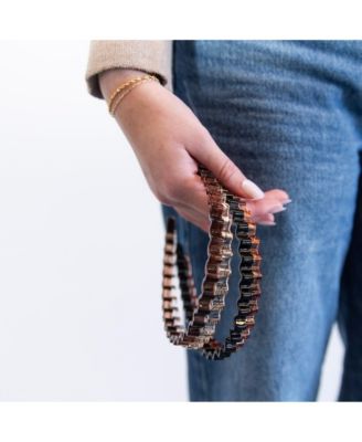 Thin Wavy Headband Set - Brown Shades