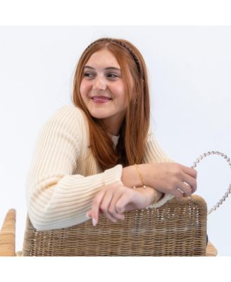 Thin Wavy Headband Set - Black + Clear