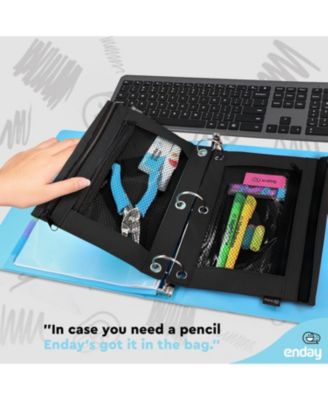 Pink Pencil Pouch For 3 Ring Binder, Zippered Binder Pencil Pouches, 3 Ring Pencil Pouch for Binder, Pencil Case for Binder, Large Pencil Bags for School, Home, and Office.