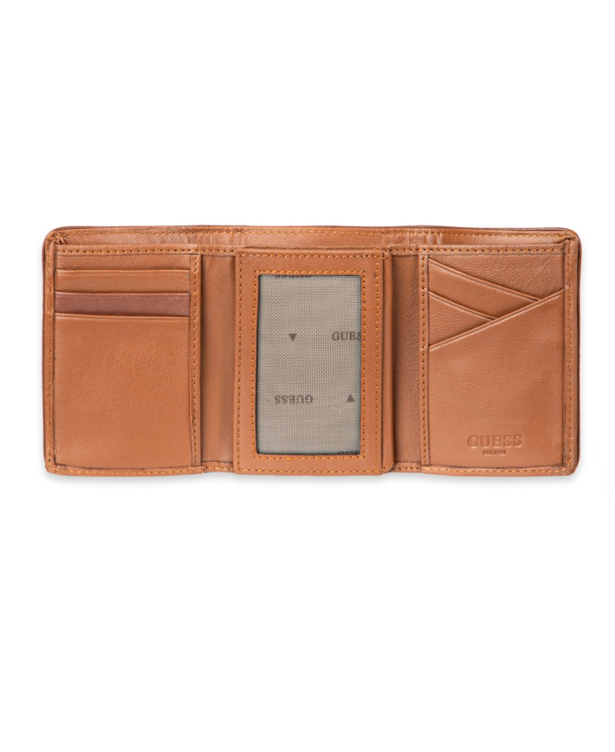 Guess Men's Rfid Quatro G Trifold Wallet In Brown