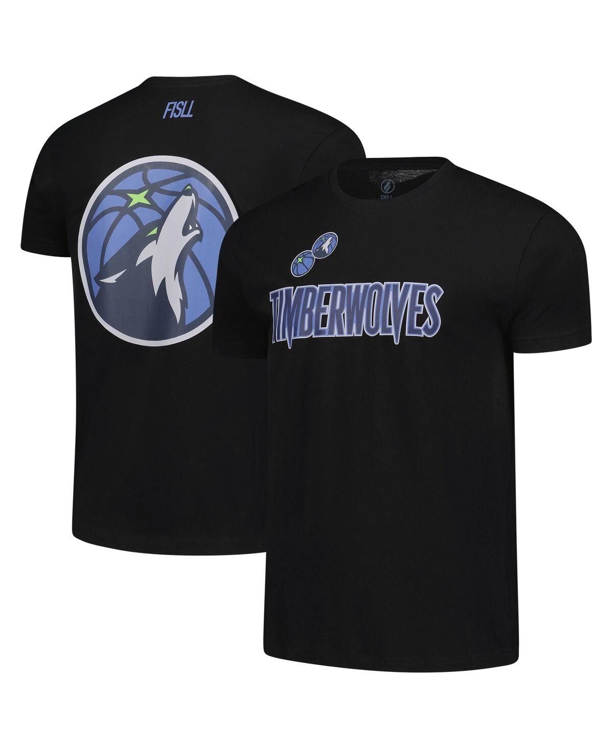 Men's and Women's Black Minnesota Timberwolves Oversize Logo T-Shirt - Black