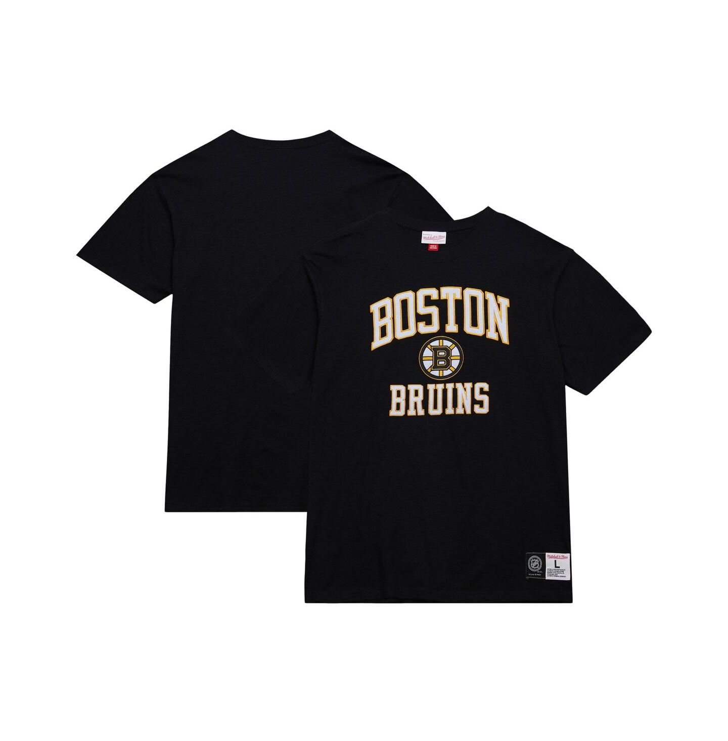 Мужская футболка Mitchell & Ness Black Boston Bruins Legendary Slub — фото 1