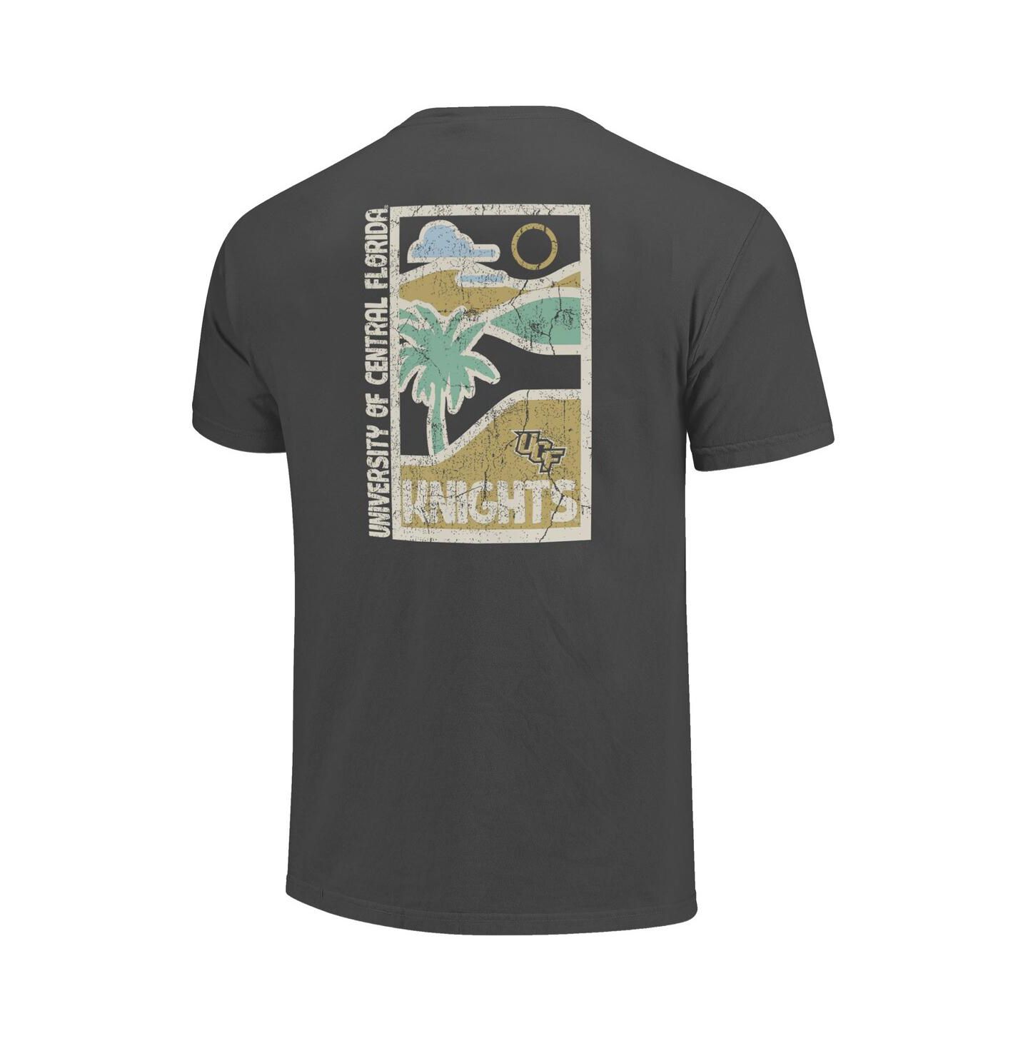 Мужская футболка Image One Graphite UCF Knights Comfort Colors Minimal Vista Distressed Graphics — фото 3