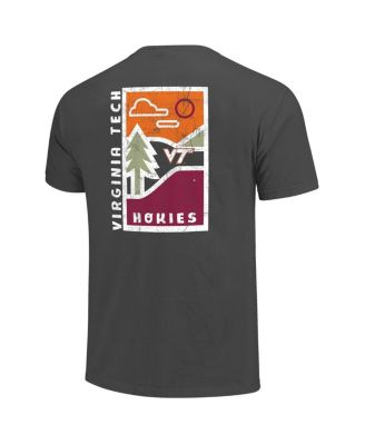 Men's Graphite Virginia Tech Hokies Comfort Colors Minimal Vista Distressed Graphics T-Shirt