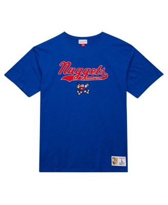 Men's Royal Denver Nuggets Hardwood Classics Felt Applique Slub T-Shirt