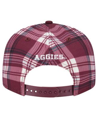 Men's Maroon Texas A&M Aggies Plaid 9FIFTY Snapback Hat