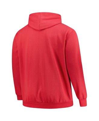 Men's&nbsp;Red Cincinnati Reds Big Tall Velocity Fleece Pullover Hoodie