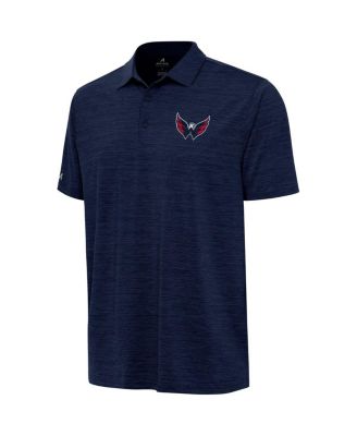Antigua - Men's Heather Navy Washington Capitals Layout Polo