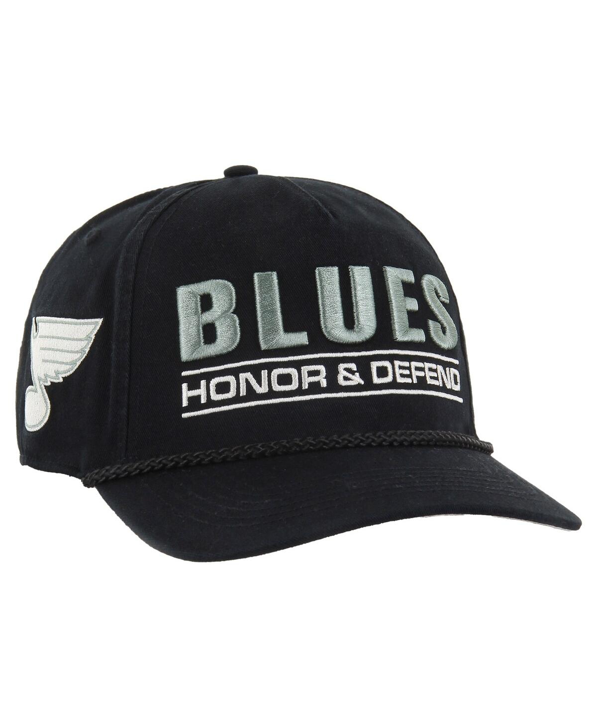 Men's Black St. Louis Blues Oht Military Appreciation Homeland Honor and Defend Hitch Adjustable Hat - Black
