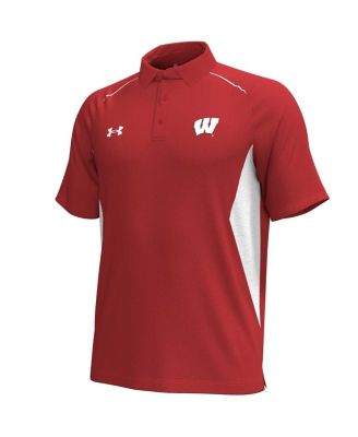 Men's Red Wisconsin Badgers Title Performance Polo Shirt
