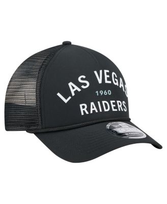 Men's Black Las Vegas Raiders Active Minimalist M-Crown A-Frame 9FORTY Adjustable Hat