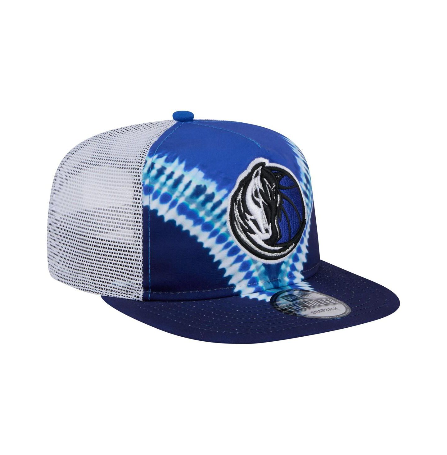 Мужская кепка New Era Navy/Blue Dallas Mavericks Throwback Dye Golfer Snapback Hat — фото 3