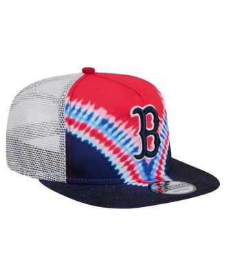 Men's Boston Red Sox Tie-Dye Golfer Trucker Adjustable Hat